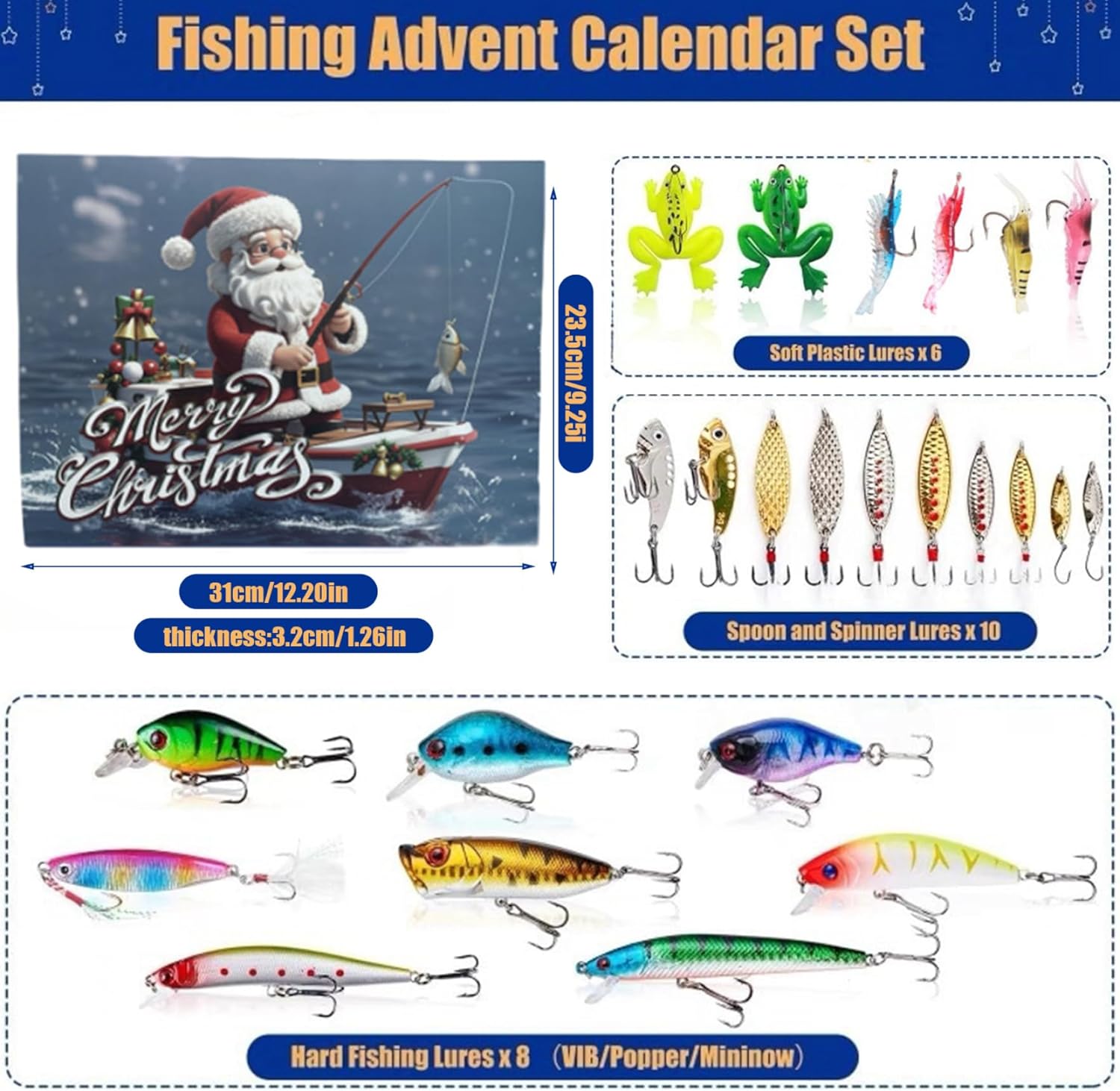 Fiske Adventskalender 2025 – 24 dagar med överraskande drag & fisketillbehör Julkalender