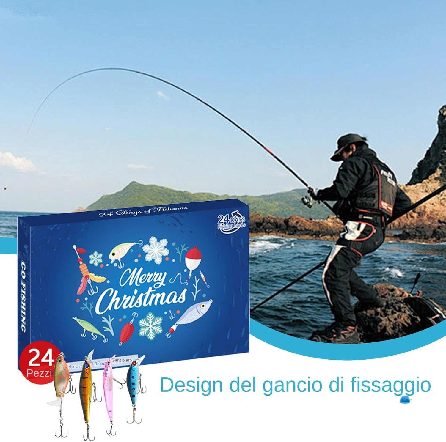 Fiske Adventskalender 2025 – 24 överraskningar med fiskedrag och tillbehör till jul - Julkalender