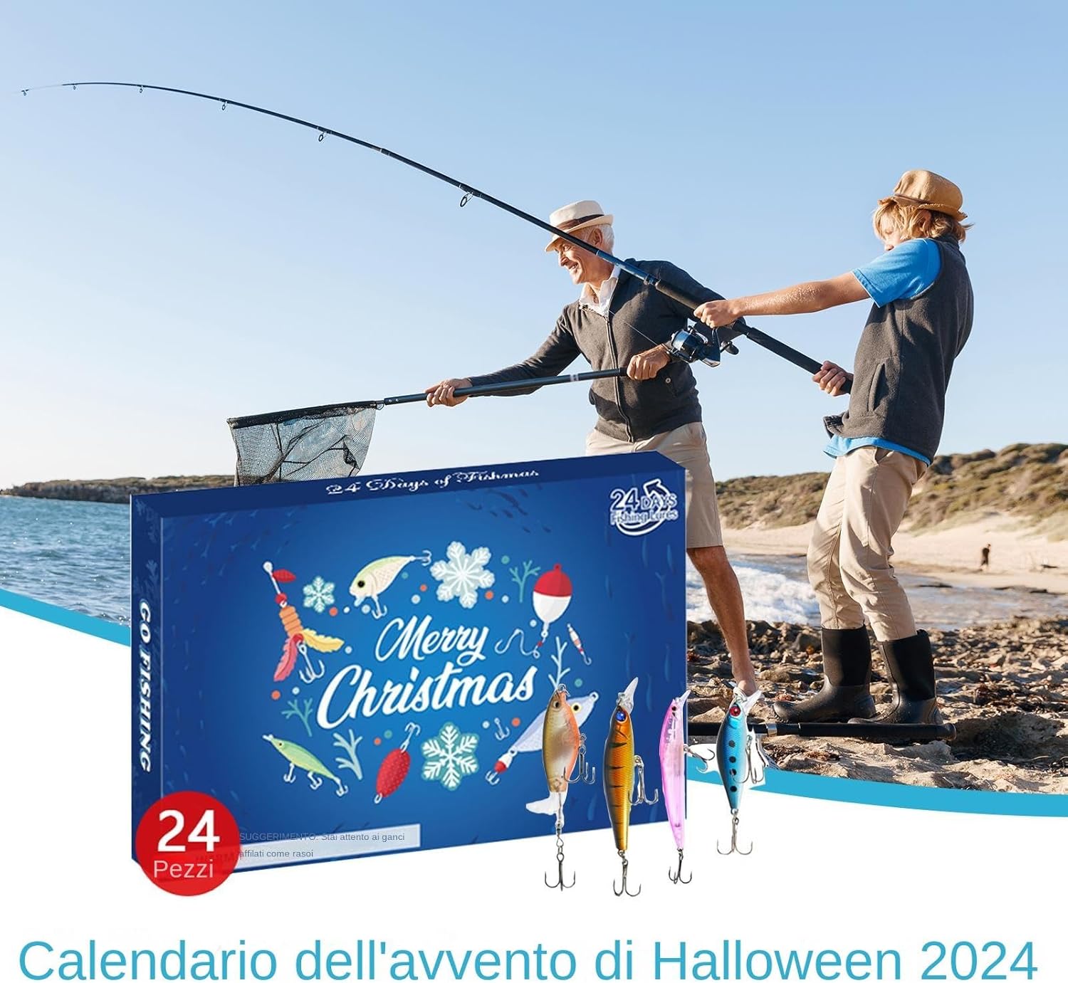 Fiske Adventskalender 2025 – 24 överraskningar med fiskedrag och tillbehör till jul - Julkalender