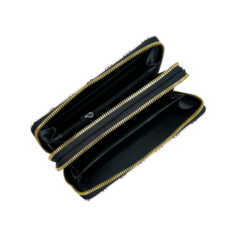 Damplånbok med dragkedja för grossist – Flerfärgad modeplånbok i läder