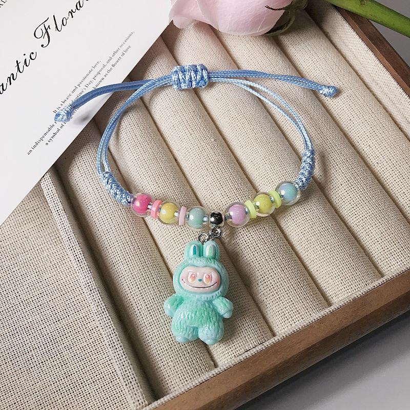 Söt Labubu handvävd barnarmband