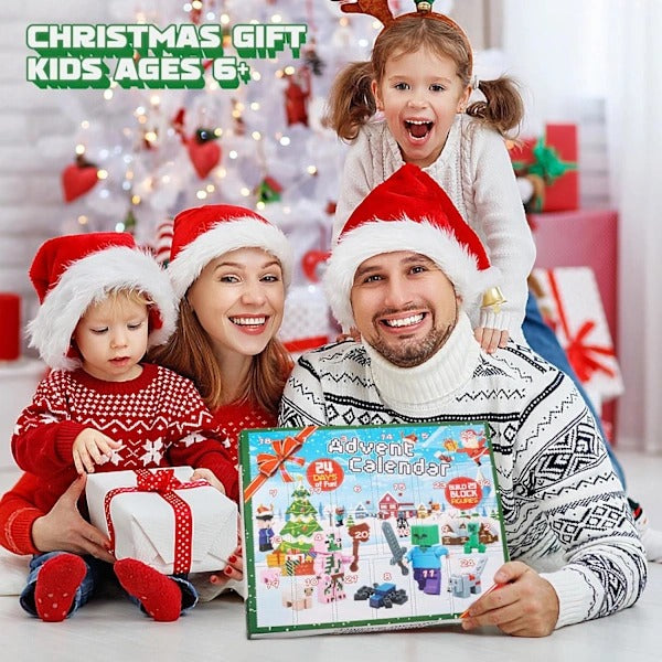 Minecraft Julkalender 2025 – 24 dagar med leksaksfigurer & byggklossar för barn