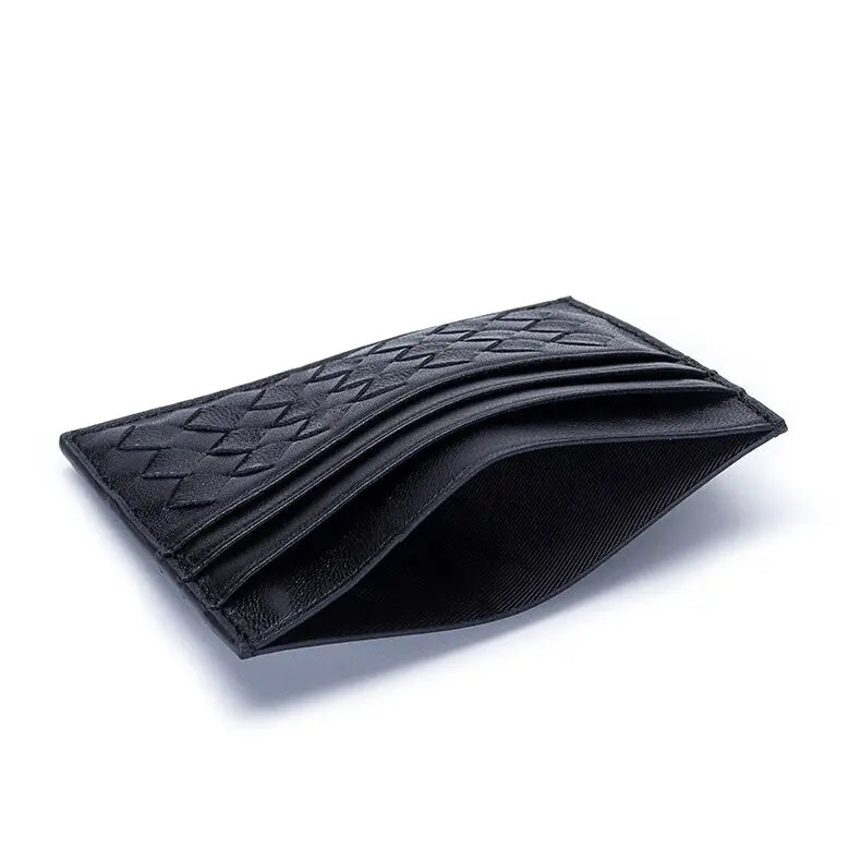 Mini kortplånbok i flätad design – 2-pack