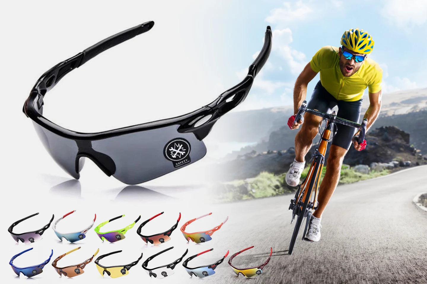 Cykelglasögon UV400 – Lättviktskydd för Aktiv Användning