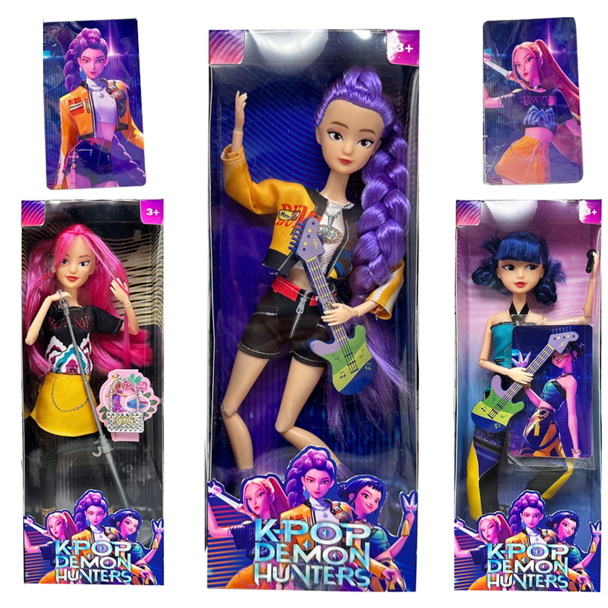 Demon Hunters Dockor – Rumi, Mira & Zoey K-Pop Figurer - 3 stycken