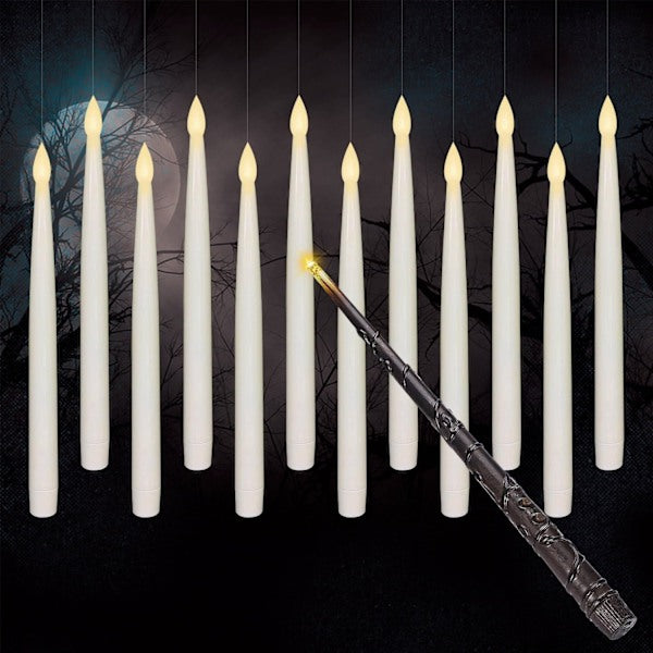 Svävande LED-ljus med Trollstav – 12-pack