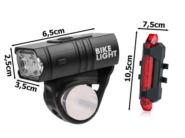 Cykelljus set fram och bak – 500 lumen Cykellykta Lampa till Cykel