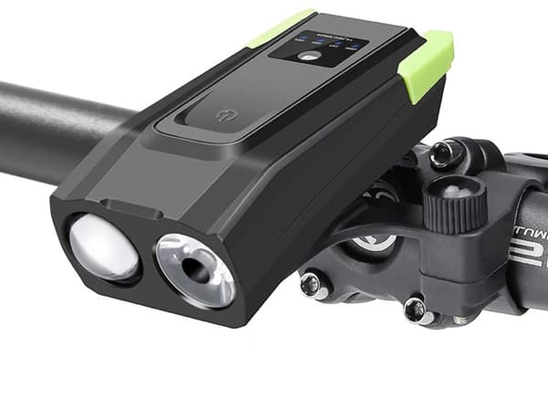 Cykelljusset fram och bak 4000mAh – 800 lumen och upp till 120 dB med 5 volymnivåer Cykellampa