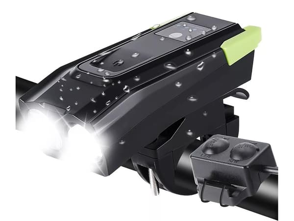 Cykelljusset fram och bak 4000mAh – 800 lumen och upp till 120 dB med 5 volymnivåer Cykellampa