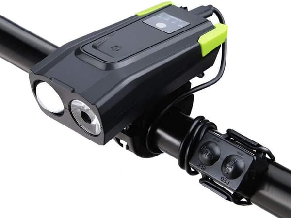 Cykelljusset fram och bak 4000mAh – 800 lumen och upp till 120 dB med 5 volymnivåer Cykellampa