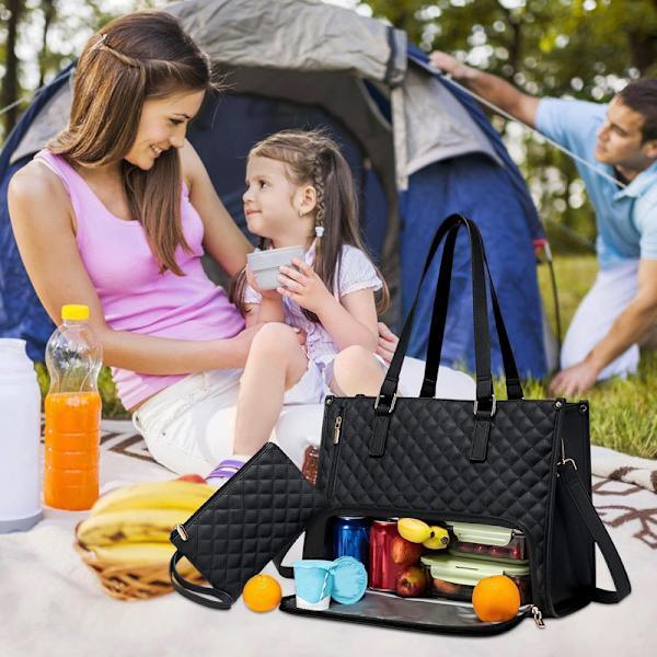 2-i-1 laptopväska och isolerad lunchväska – 15,6