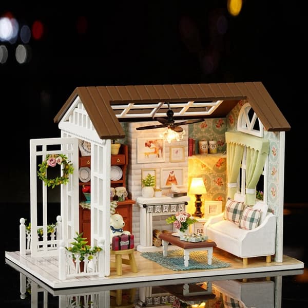 DIY Miniatyr Trästuga Byggset