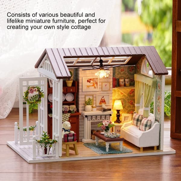 DIY Miniatyr Trästuga Byggset
