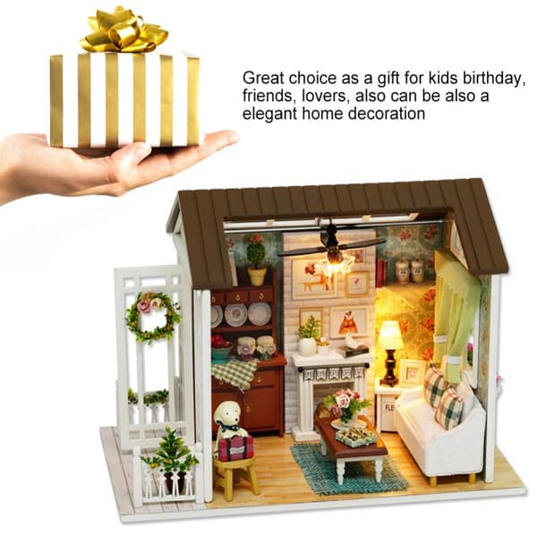 DIY Miniatyr Trästuga Byggset