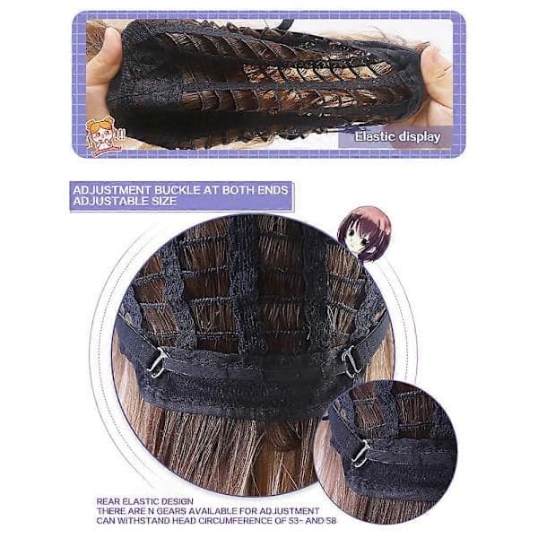 Demon Hunters Kostym Rumi Peruk Rumi Cosplay Peruk Anime Zoey Mira Peruker Långt Rakt Håraccessoar för Kvinnor