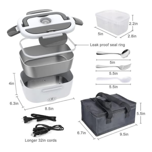 Elektrisk Matlåda 1,5L Rostfri – 12/24V & 110/220V