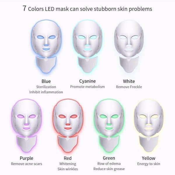 LED Ansiktsmask 7 Färger – PDT Photon Ljusterapi