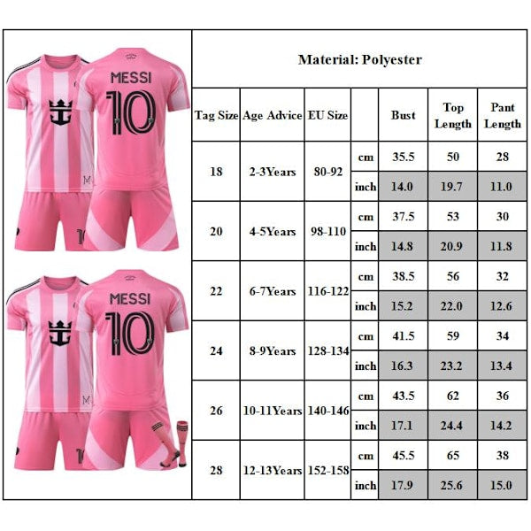 Miami 2025/26 hemmakit för barn – #10 Messi