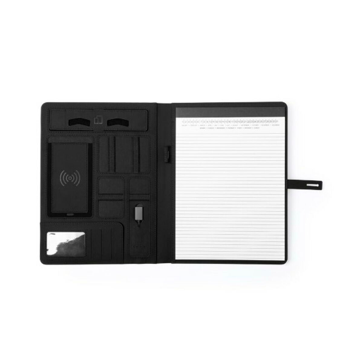 Organiseringsmapp med laddning 4000 mAh Svart