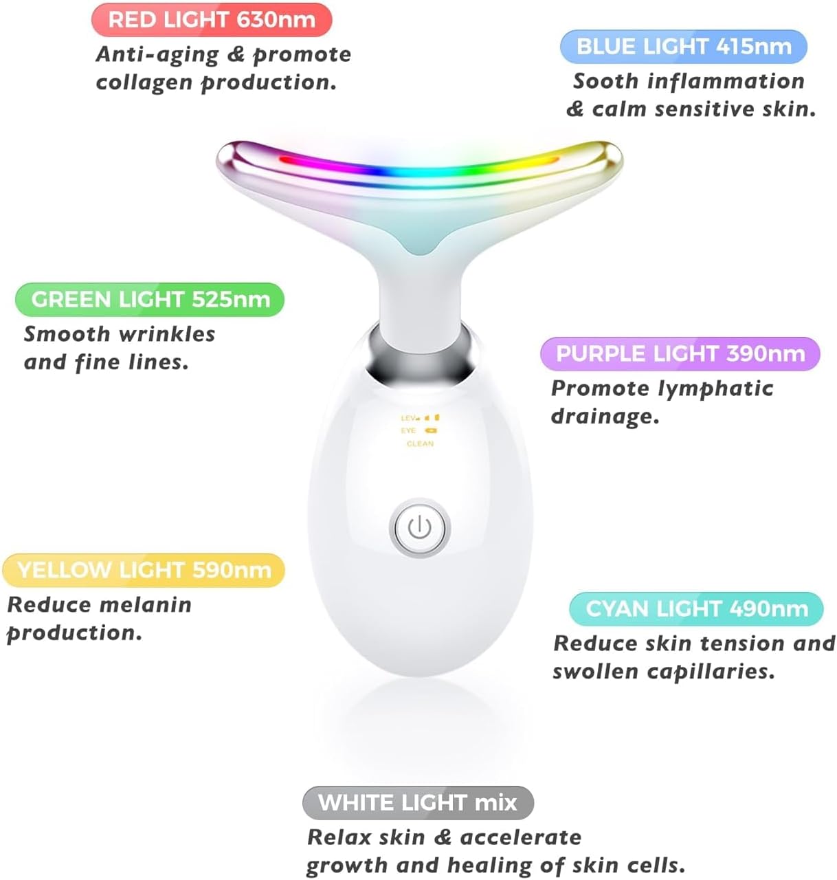 Elektrisk Ansiktsmassage med EMS & LED – Lyftande Anti-Age Enhet med Värme