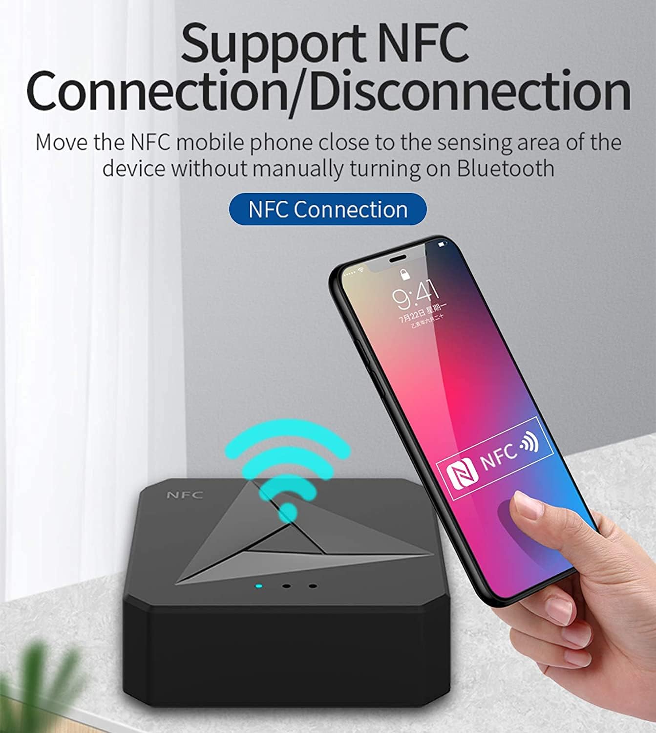 NFC Bluetooth 5.0 Ljudmottagare för TV, PC & Bil