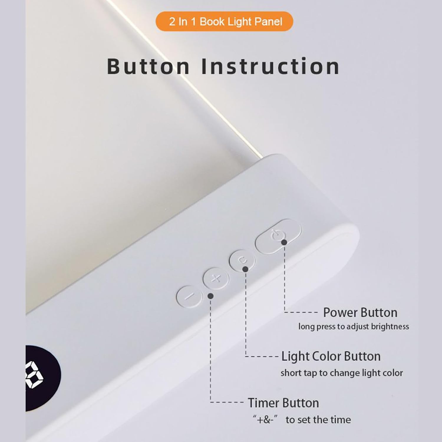 Dimbar LED Boklampa med Timer och 3 Ljuslägen