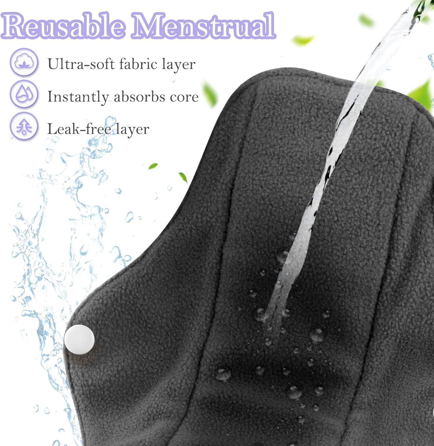 Återanvändbara Menstruationsskydd 7-Pack i Bambu