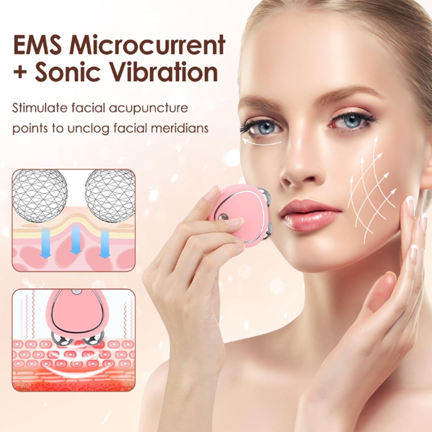 Mikroström Ansiktsroller med 3 Lägen