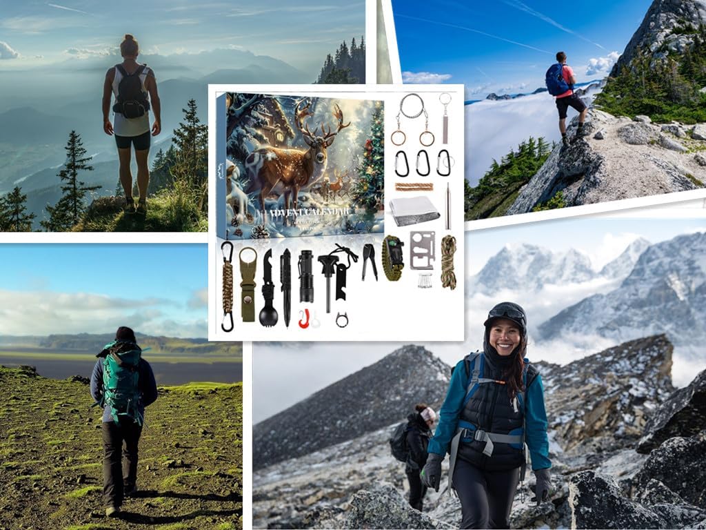 Outdoor Survival Adventskalender 2025 – 24 dagar med viktiga camping- & vandringsverktyg