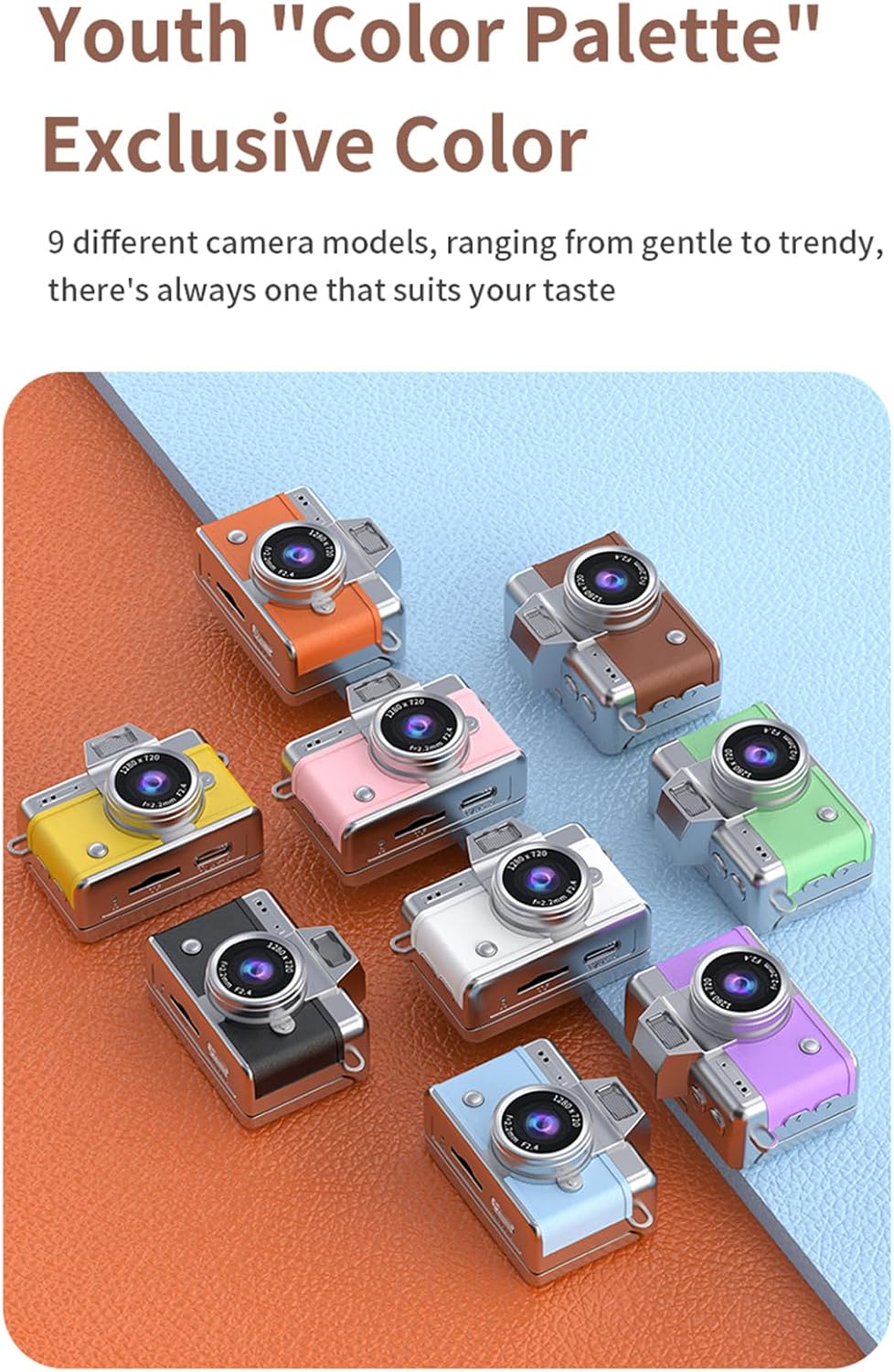 Kompakt Digitalkamera Nyckelring med 180° Roterbar Skärm – Mini Art Camera