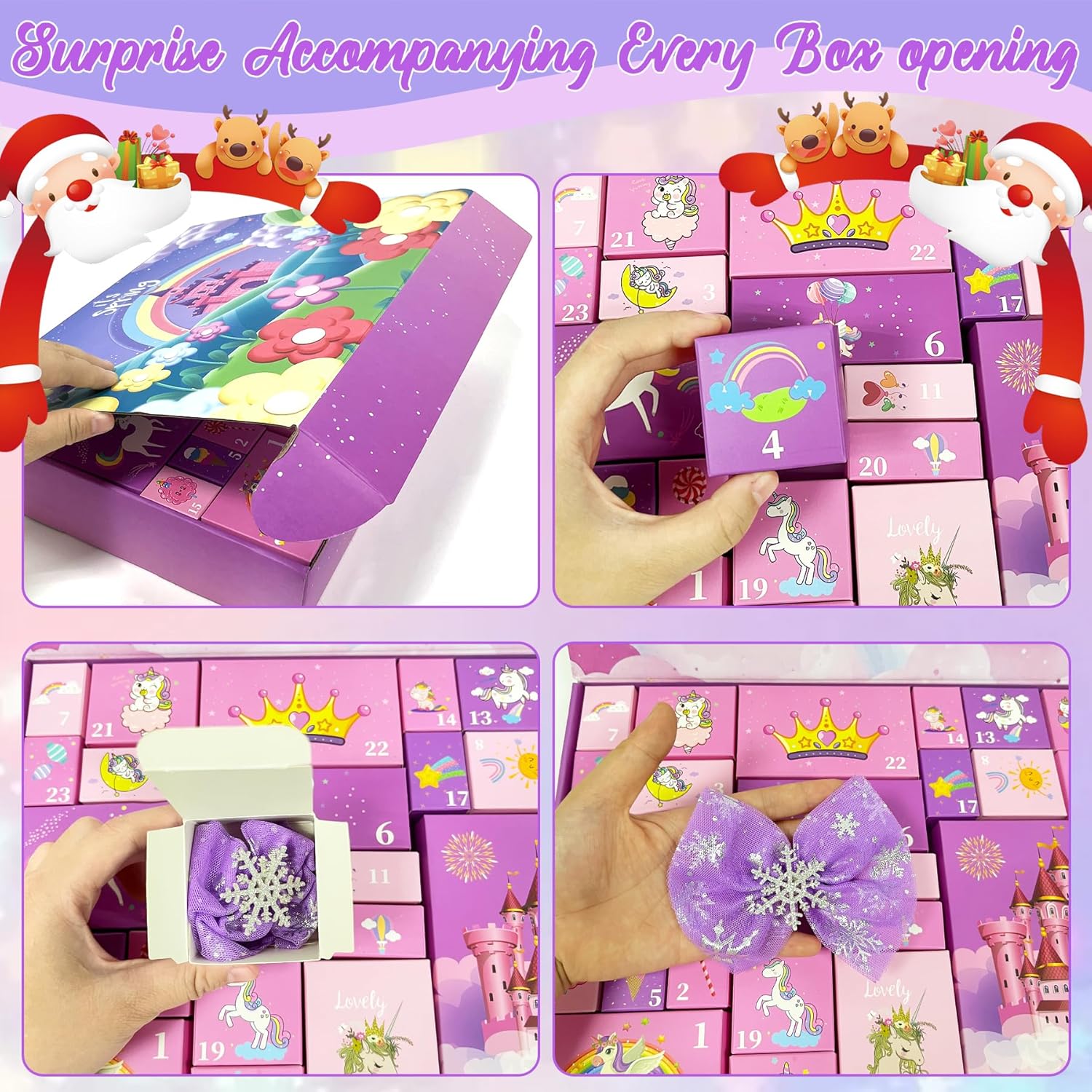 Enhörning Adventskalender för barn 2025 – 24 dagar med smycken, accessoarer & överraskningar
