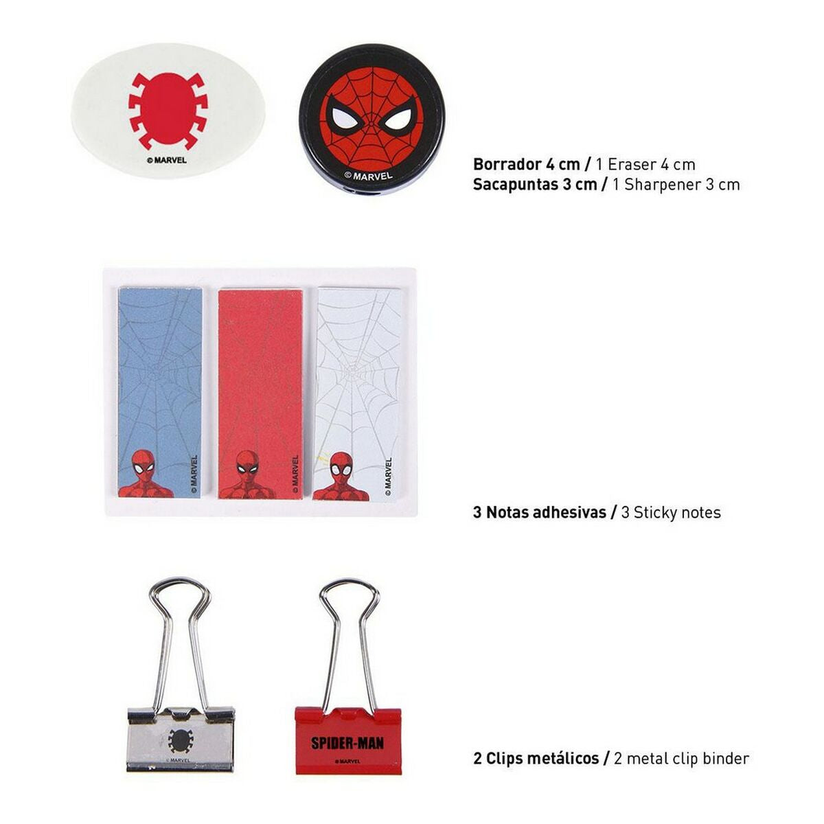 Brevpappersset Spiderman (12 st)