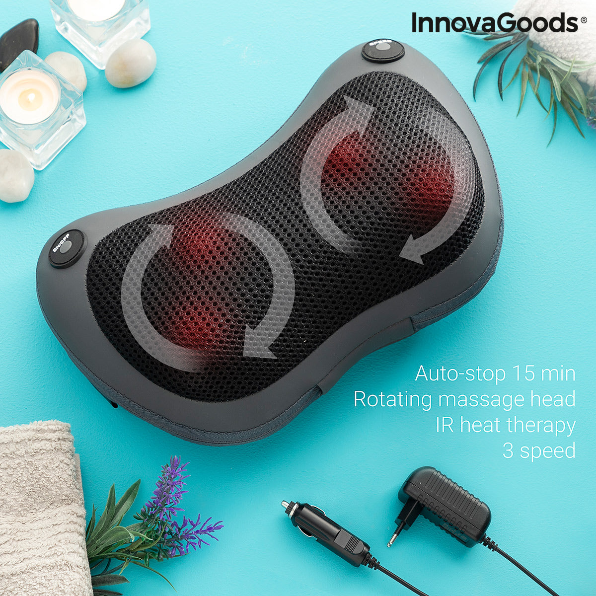 Kompakt Shiatsu Massager Elektrisk Nackmassage