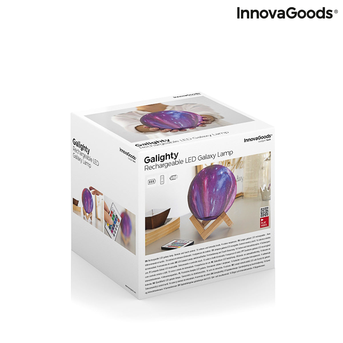 Uppladdningsbar Galaxy LED-lampa