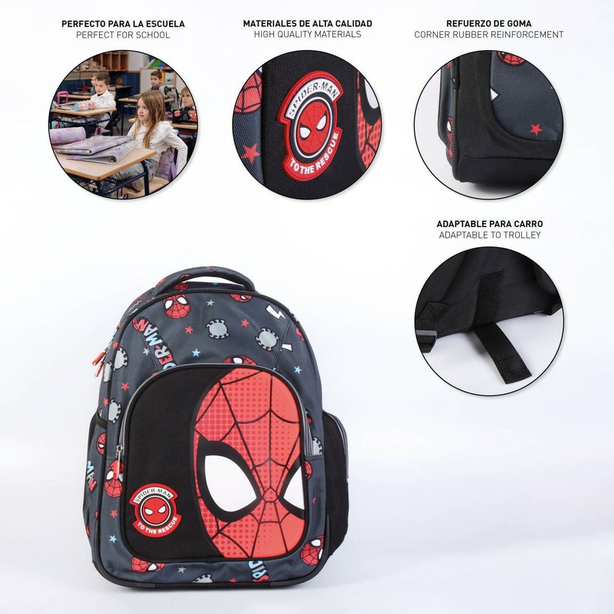 Skolväska Ryggsäck Spider-Man Svart