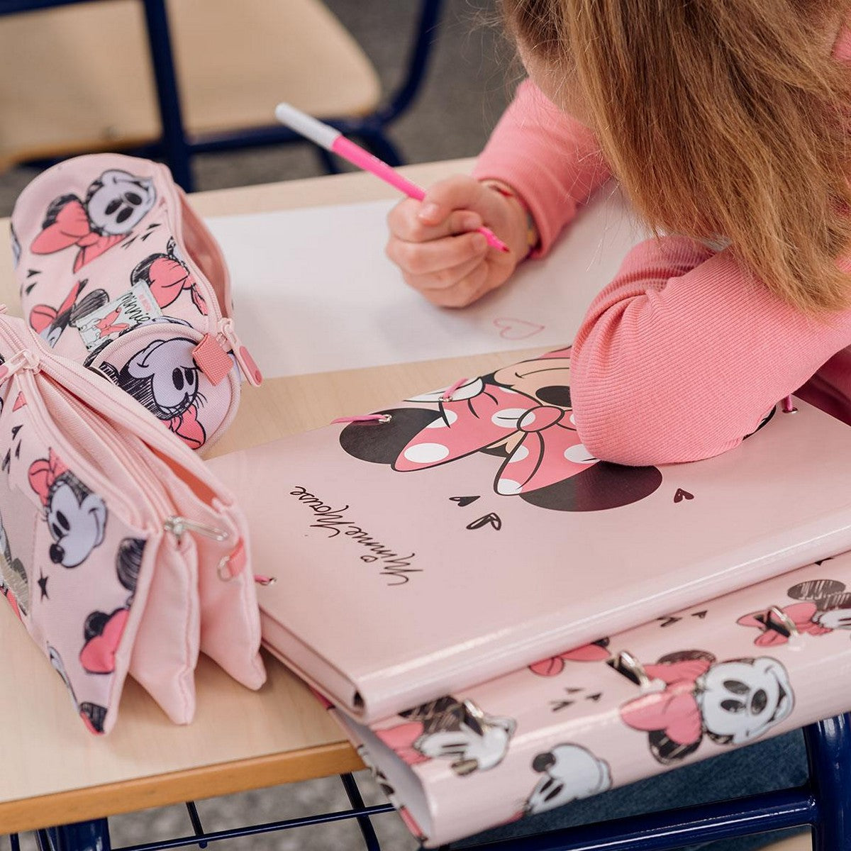 Skolväska Minnie Mouse Rosa (28,5 x 15 x 41 cm)