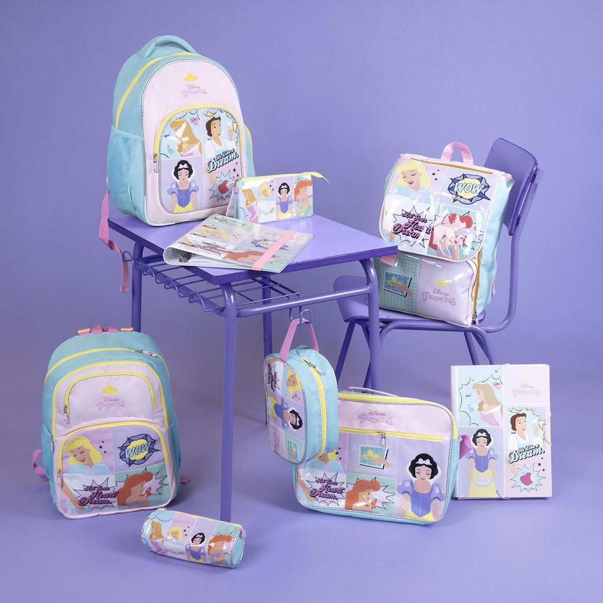 Fodral Pennfodral med tillbehör Prinsessor Disney 43 delar