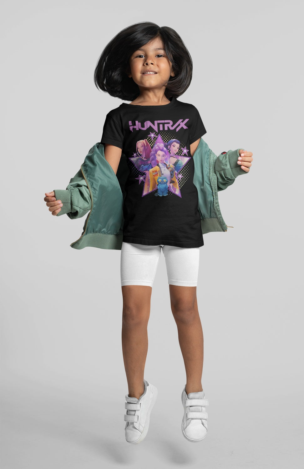 Huntrix Demon Hunters T-shirt – Svart Unisex K-Pop Stil