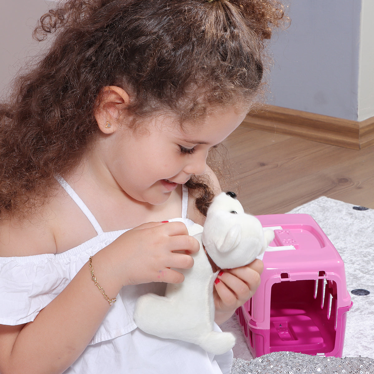 Min söta hund Set Rosa med Bur och Accessoarer