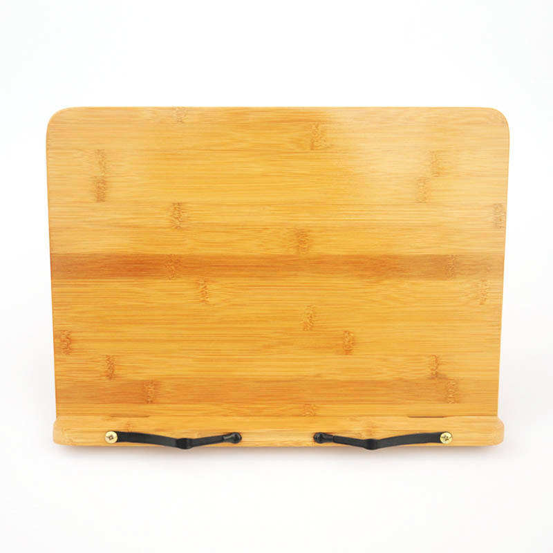 Anpassningsbart bambuställ för kokböcker – Justerbar bokhållare i trä