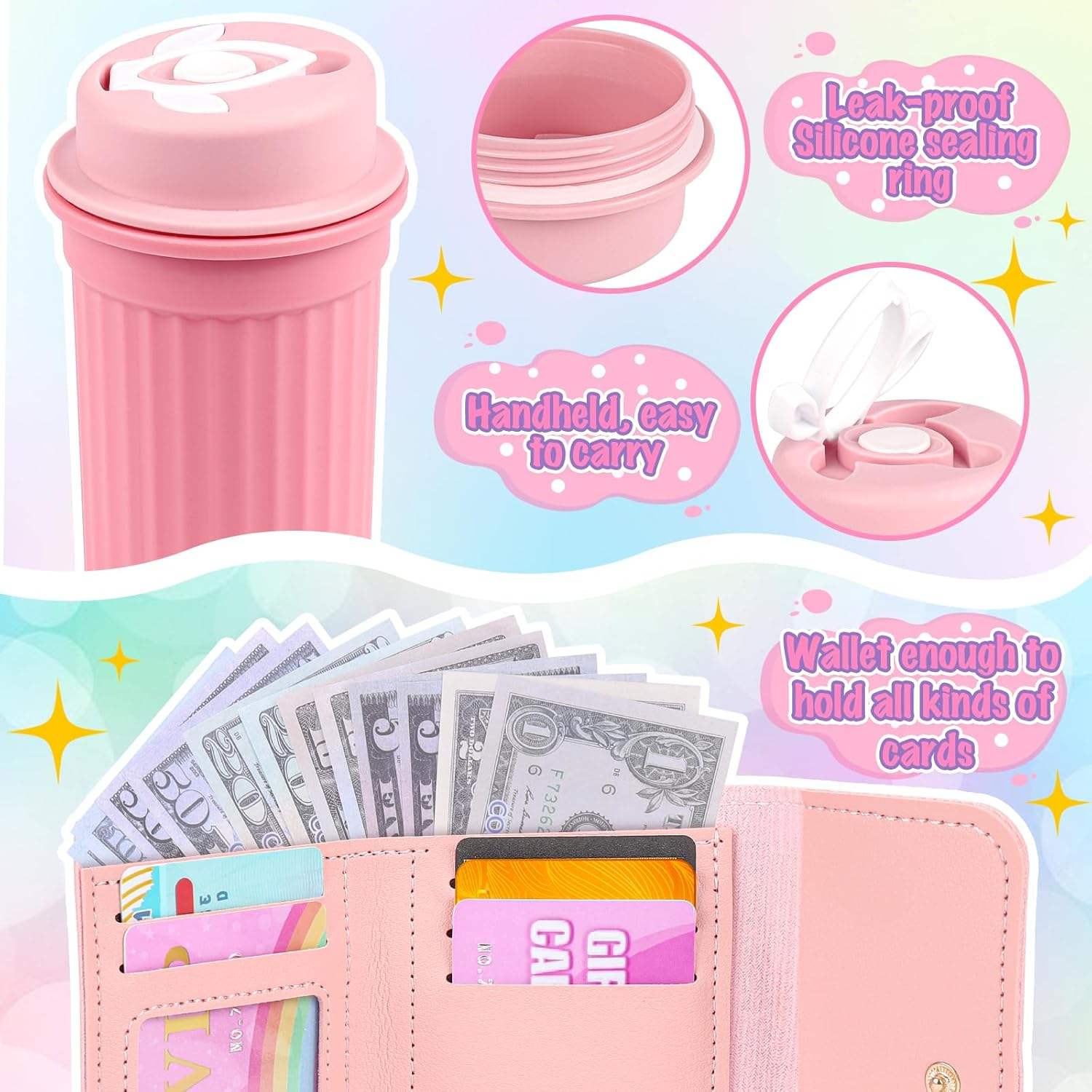 Prinsessväska-lekset för flickor – 32 delar med handväska, telefon och tillbehör