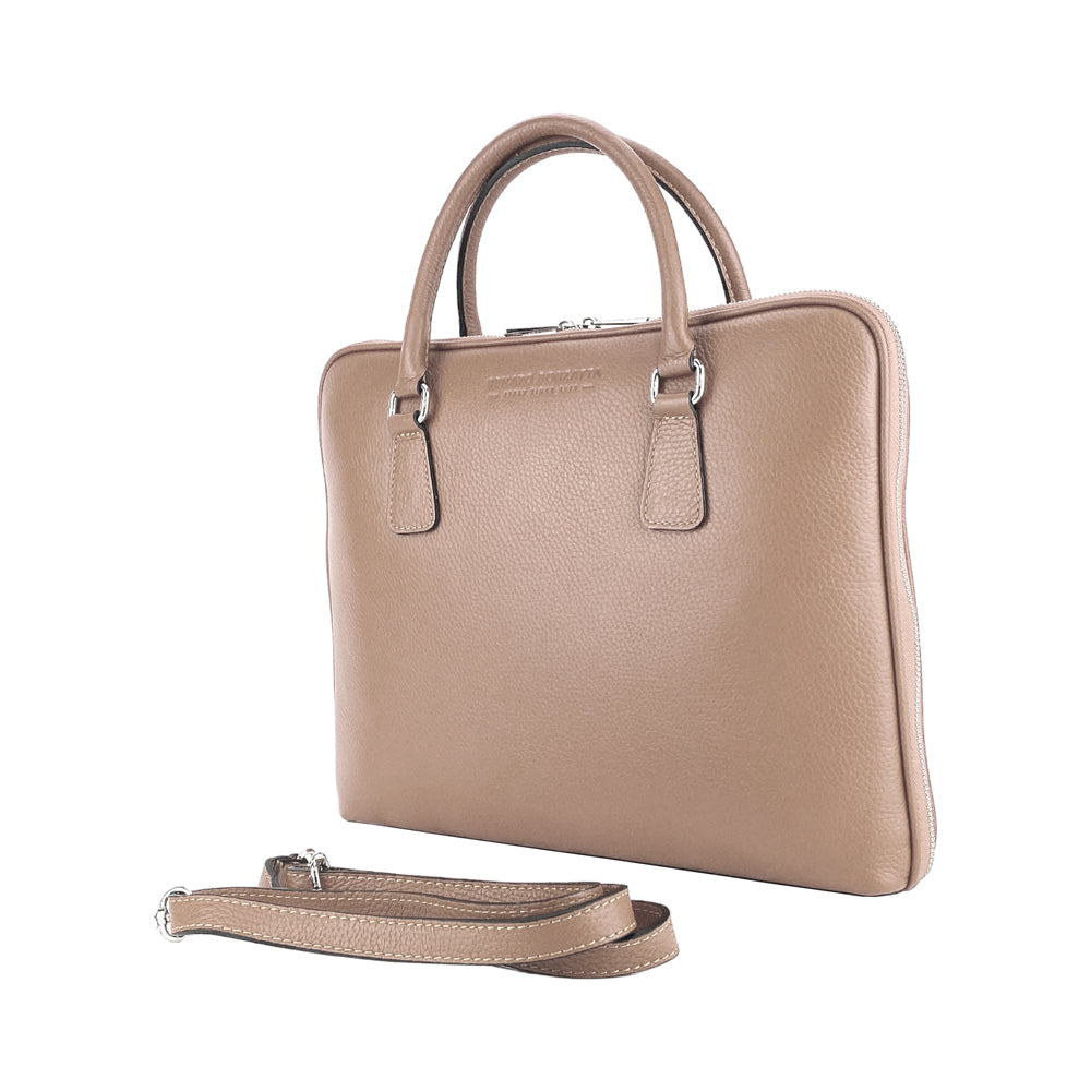 Unisex Affärsportfölj Laptopväska i äkta läder - Made in Italy
