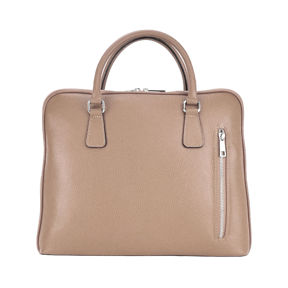 Unisex Affärsportfölj Laptopväska i äkta läder - Made in Italy