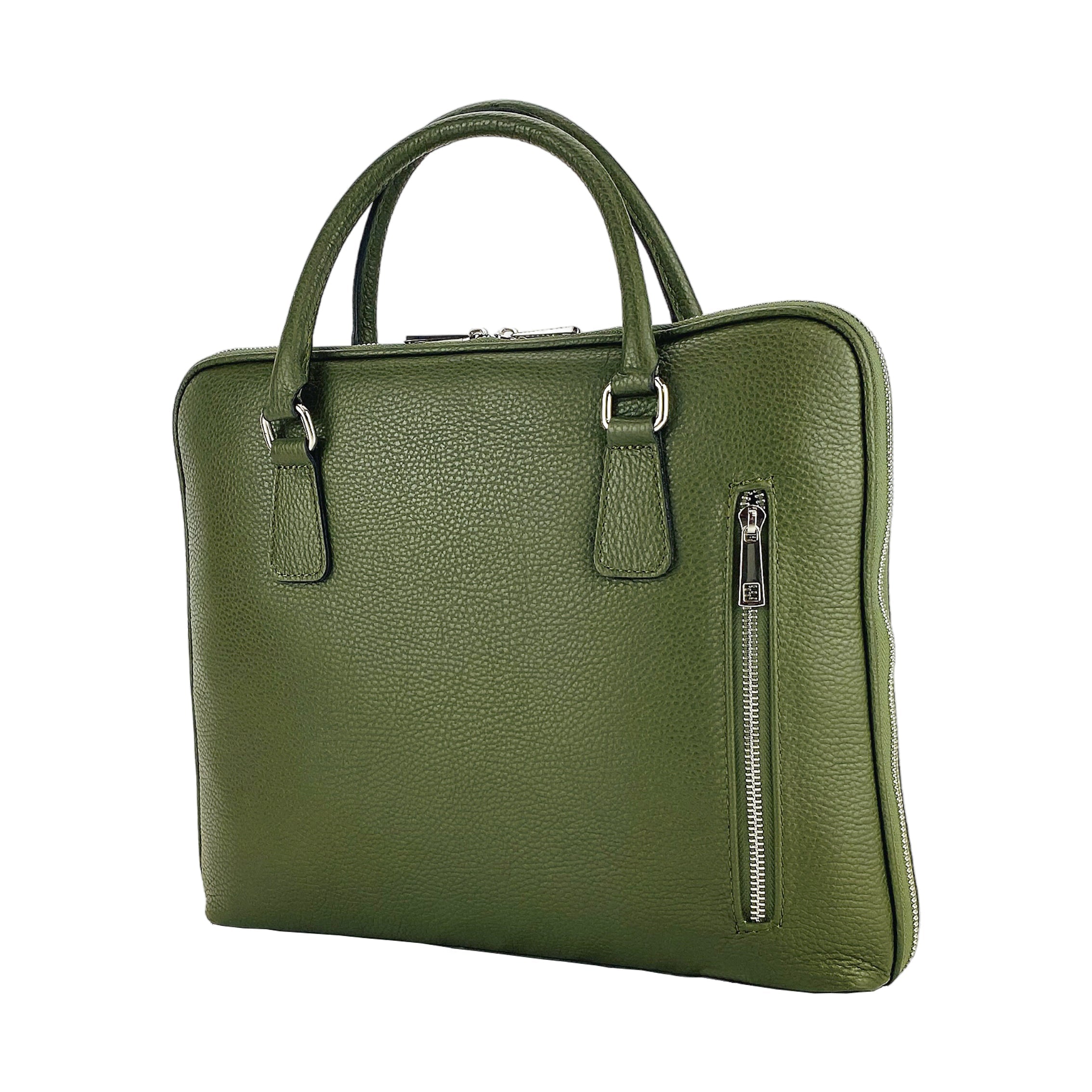 Unisex Affärsportfölj Laptopväska i äkta läder - Made in Italy
