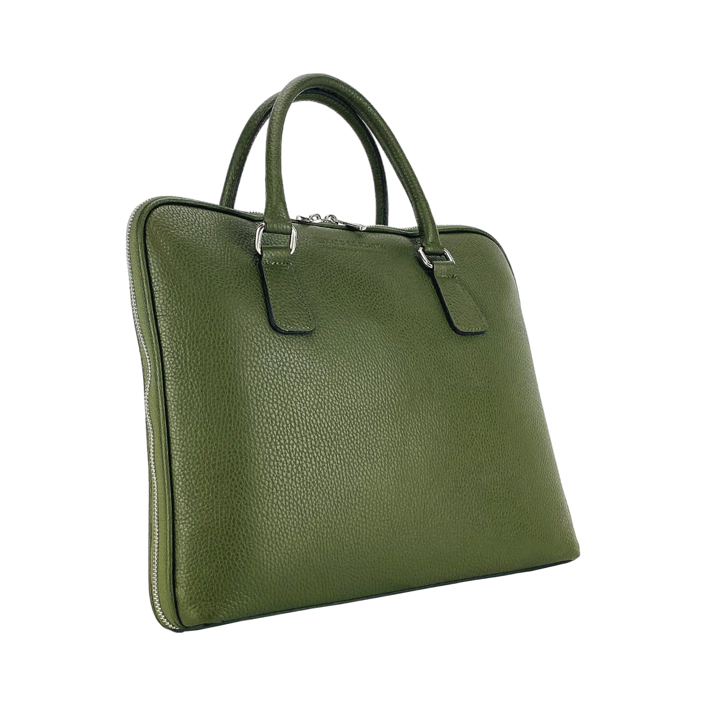 Unisex Affärsportfölj Laptopväska i äkta läder - Made in Italy