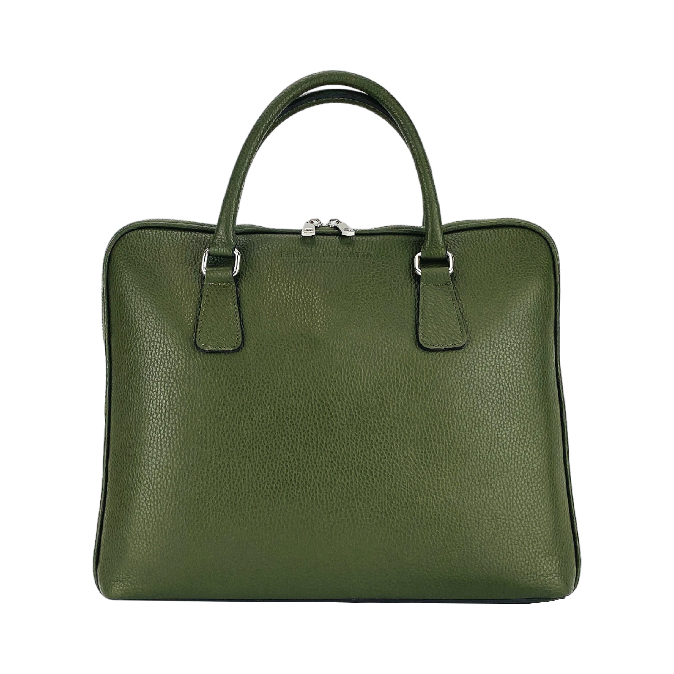 Unisex Affärsportfölj Laptopväska i äkta läder - Made in Italy