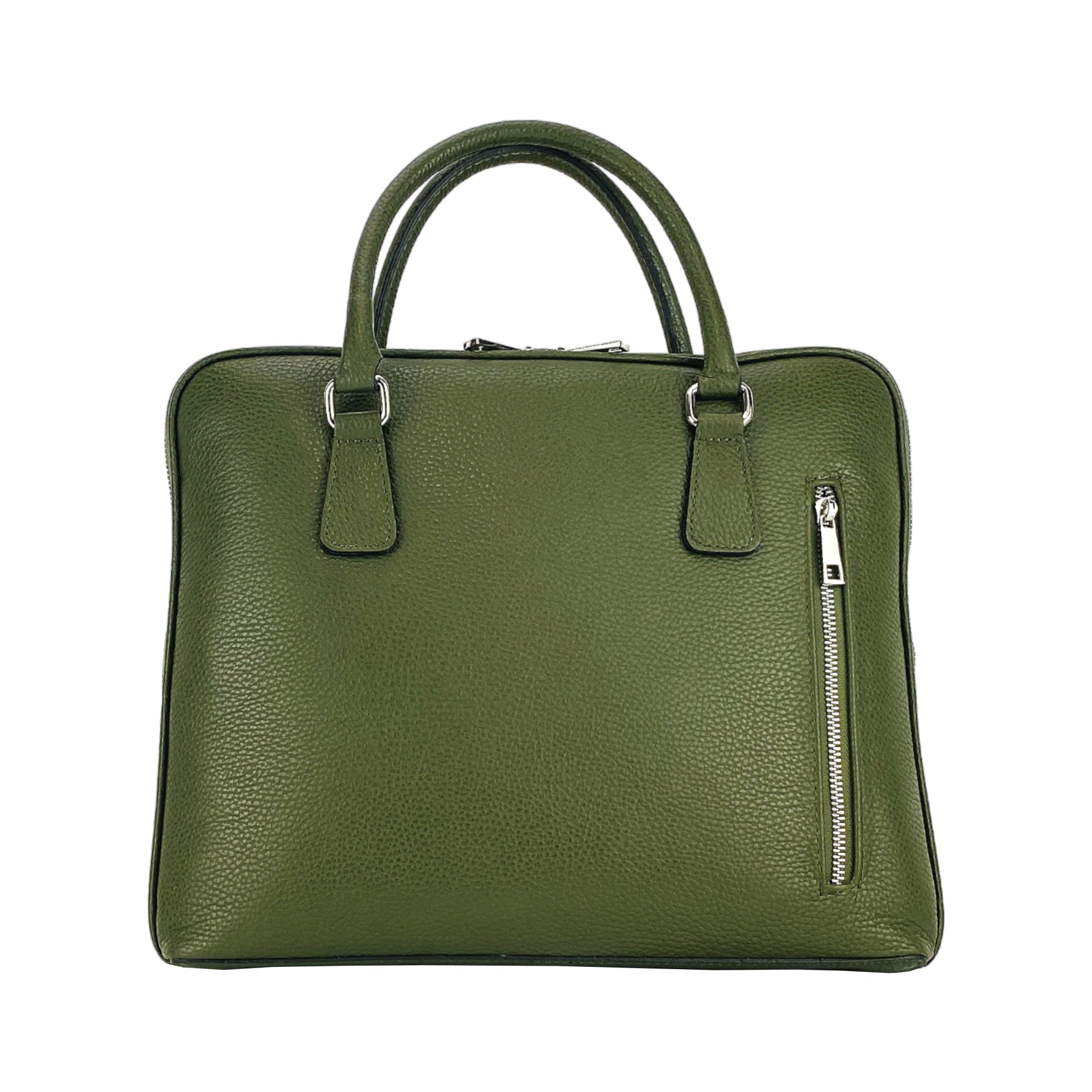 Unisex Affärsportfölj Laptopväska i äkta läder - Made in Italy