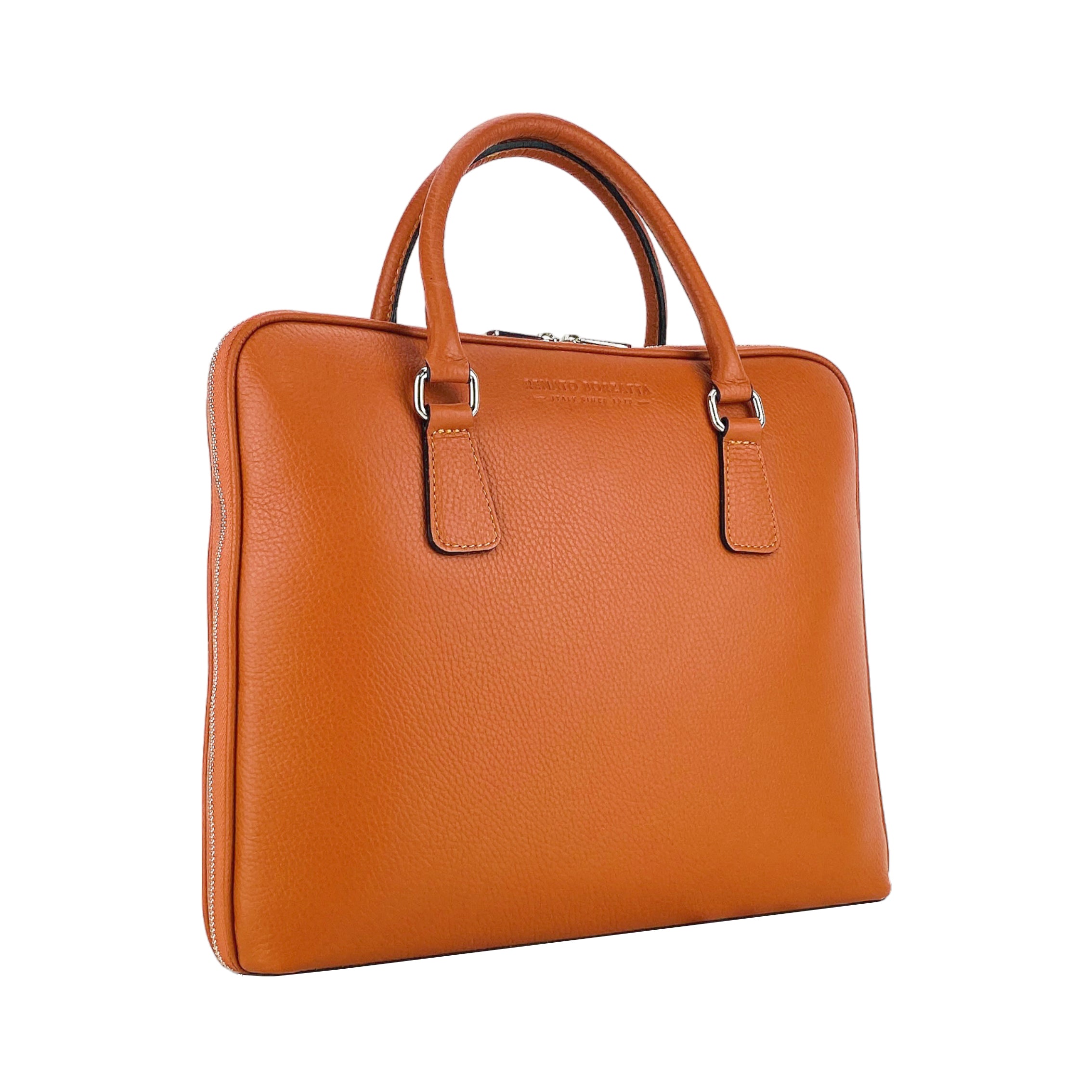 Unisex Affärsportfölj Laptopväska i äkta läder - Made in Italy