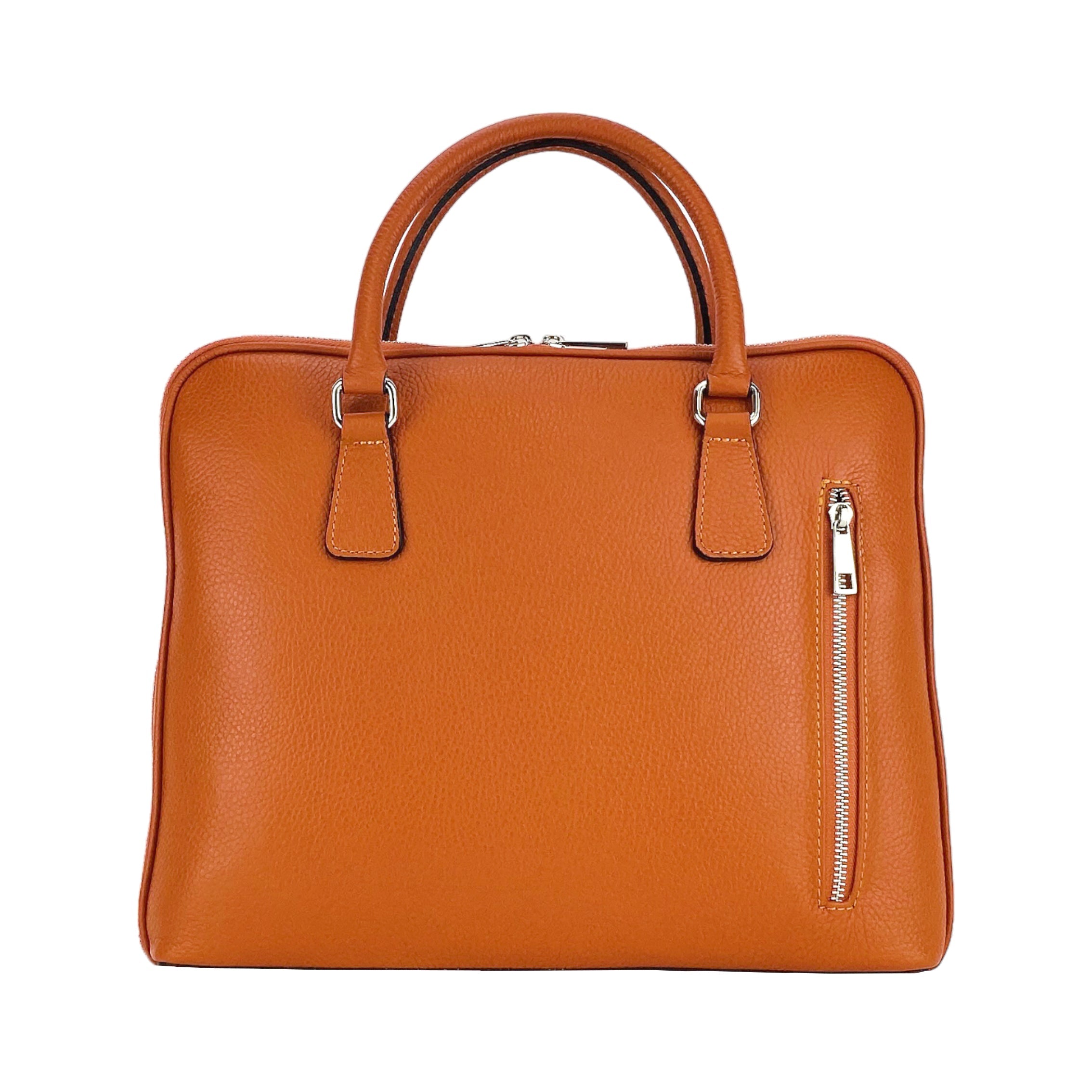 Unisex Affärsportfölj Laptopväska i äkta läder - Made in Italy