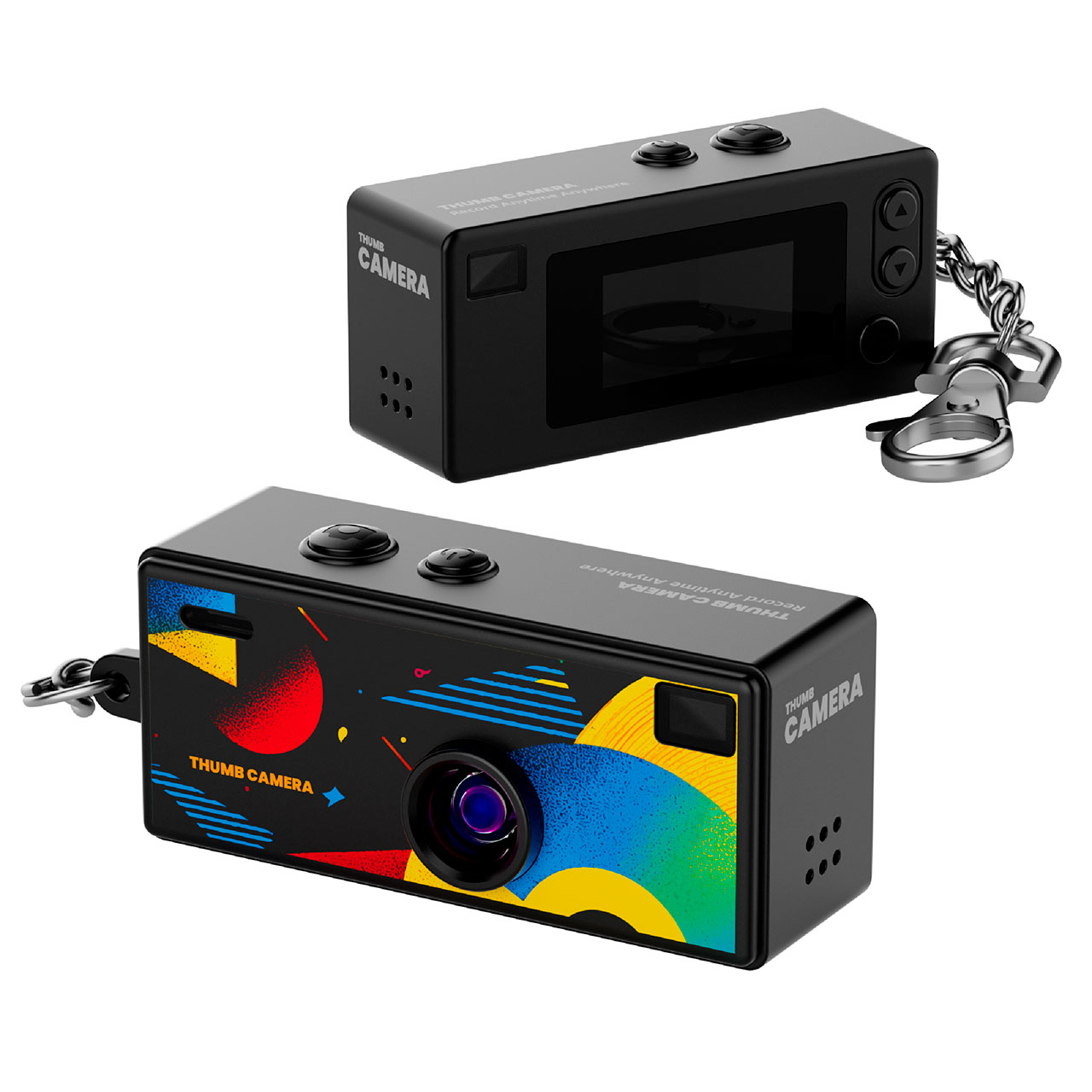 Mini Tumkamera 1080p med Skärm – Gul